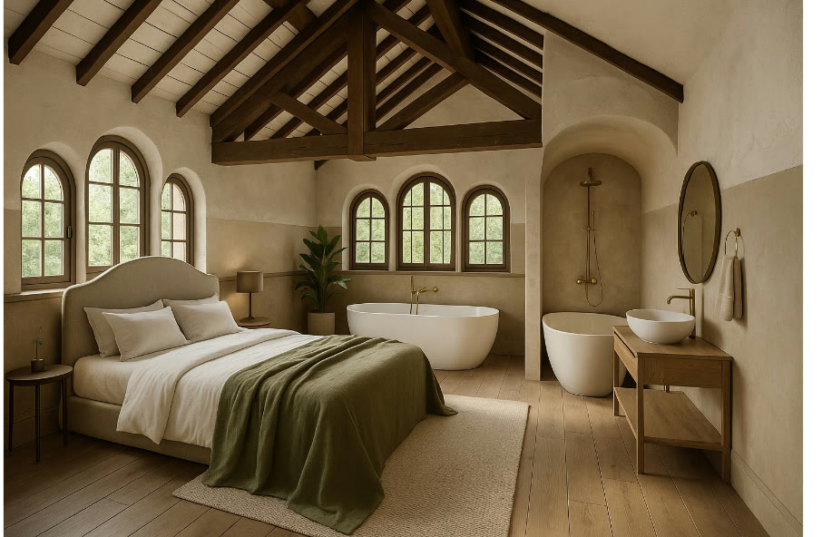 Render: attic suite at La Torre